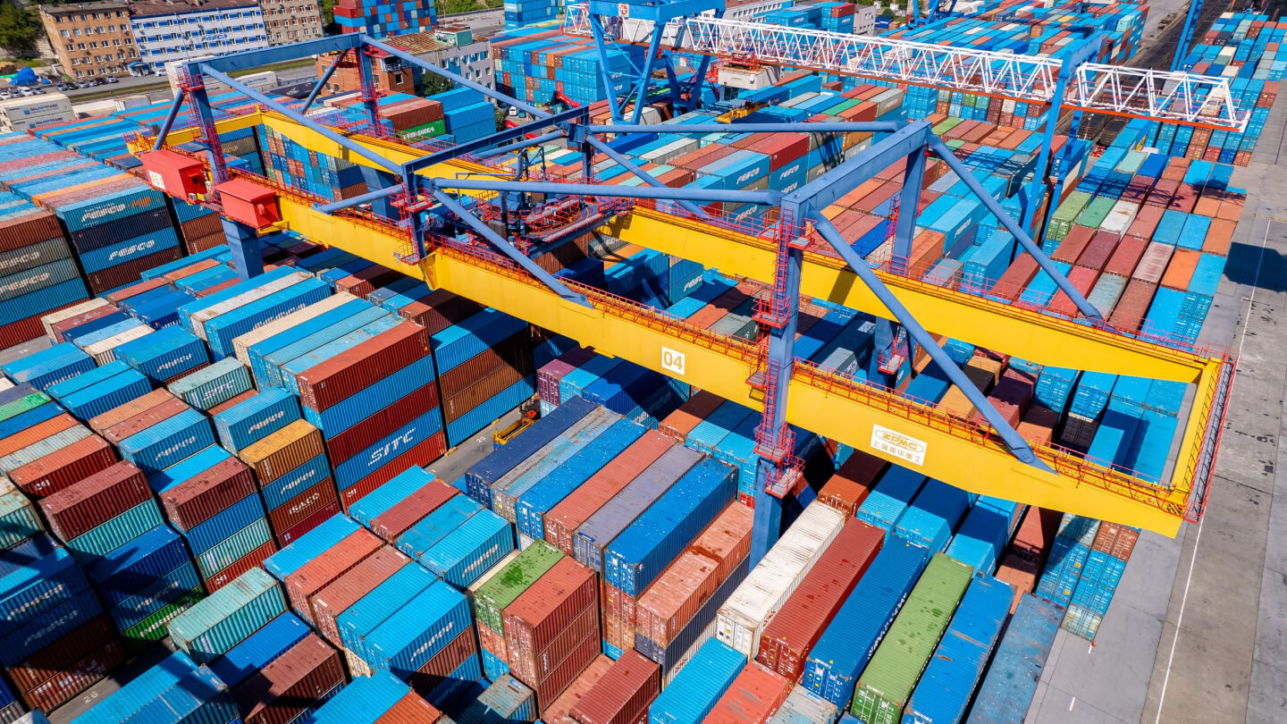 Container terminal in Tomsk