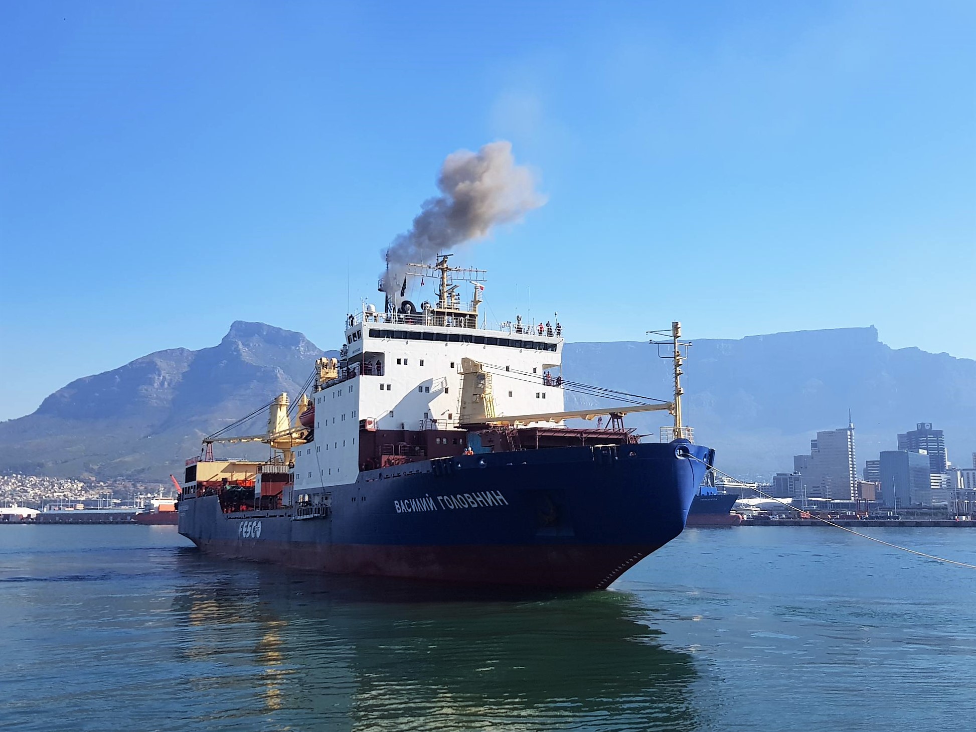 FESCO vessel completed loading in Cape Town and went to Antarctica